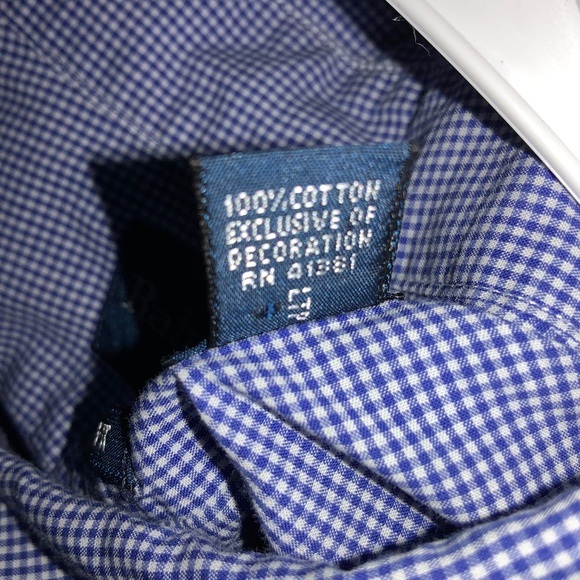 Ralph Lauren cotton Classic Fit gingham Oxford short sleeve button shirt - Picture 5 of 6